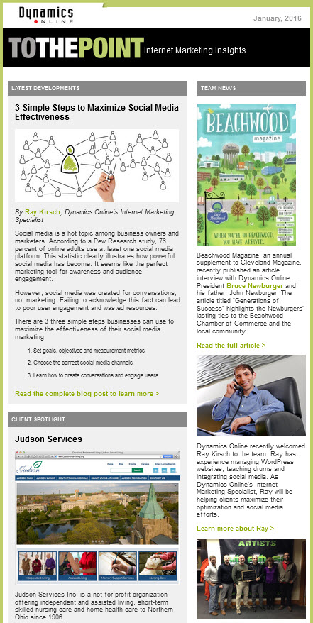 Dynamics Online Newsletter